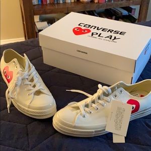Converse Play Comme De Garçons White Low Tops